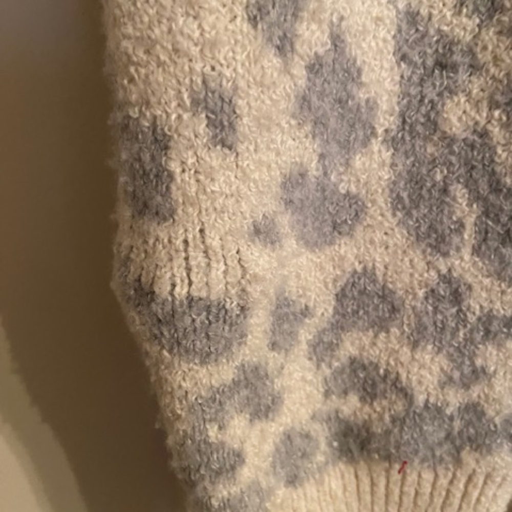 Christian Siriano sweater Women's size Large L, ombre leopard print fabric blend - Picture 7 of 10
